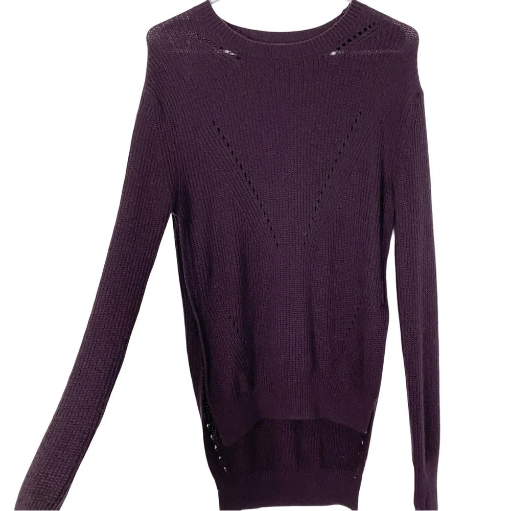 Lululemon Seva Sweater Womens Size XS 2 Burgundy Red Merino Wool Pullover Crew